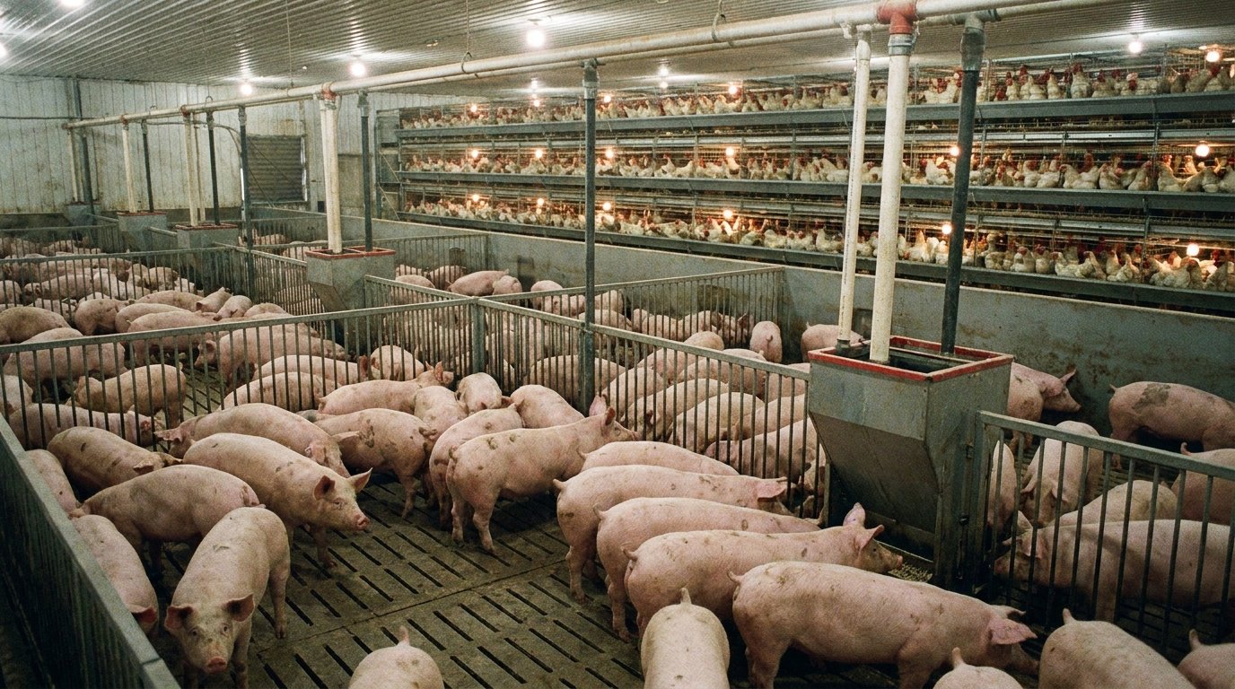 肉豬及肉雞飼養飲水生物安全應用示意